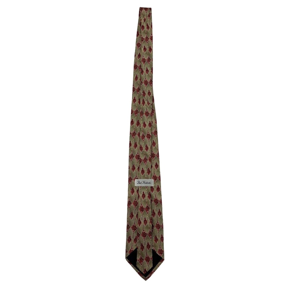 Paul Fredrick‎ Mens Geometric 100% Italian Silk Necktie MADE in USA - Picture 11 of 12